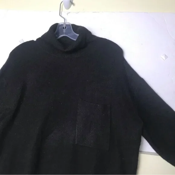 OAK + FORT Oversized Crop Mock Neck Wool Blnd Sweater Knit Turtleneck Boxy Top M - Picture 5 of 14